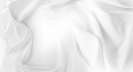 Obraz premium White silk fabric lines background. Copy space