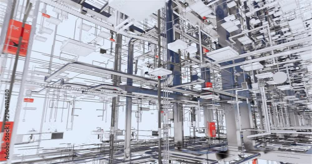 Poster conceptual visualization of utilities at bim technology