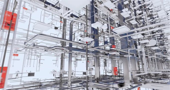 Conceptual visualization of utilities at BIM technology	