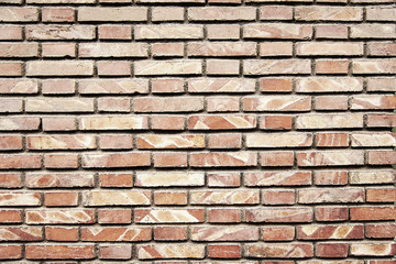 Old red brick painted wall background texture