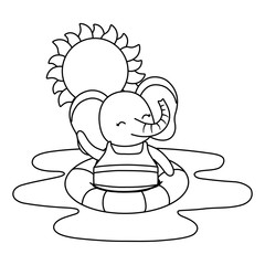 cute animal enjoying summer vacations