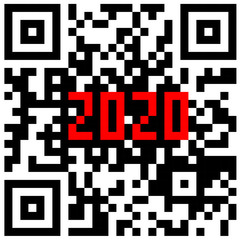Modern technologies 2020 written inside a QR code
