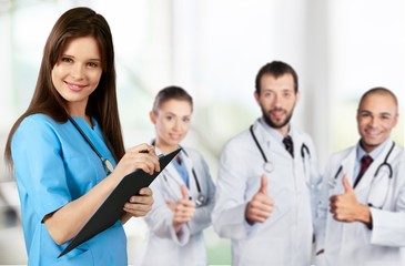 Confident Medical team at hospital