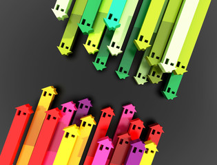 Real estate, property and home market; 3d rendering image