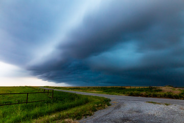 Naklejka na ściany i meble Long Exposure Of Storm In North Texas