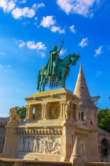 Monument to Saint Istvan in the Fisherman's Bastion