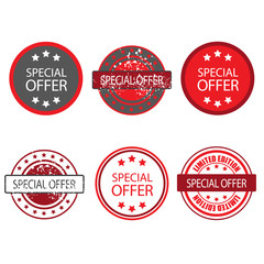 Obraz premium special offer icons, set of 6 stamps