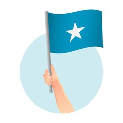 Somalia flag in hand icon