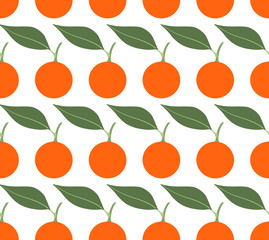 seamless pattern with mandarins
