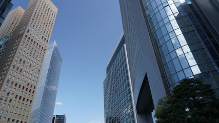 Obraz premium 都会のビルディング