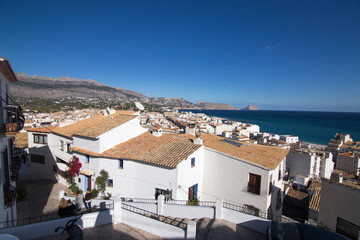 Fototapeta na wymiar Altea white village in Alicante coast Spain on November 26, 2017