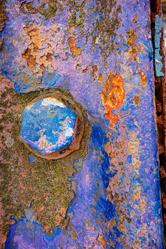 Close Up of an Industrial Bridge Rust and Weathered for Background