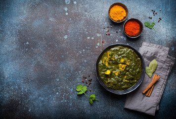 Indian vegetarian dish Palak Paneer