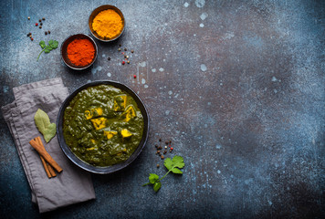 Indian vegetarian dish Palak Paneer