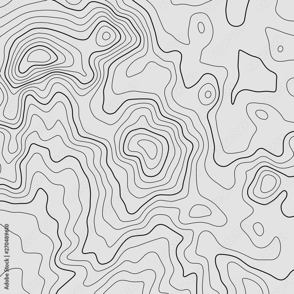 Poster topographic map lines background. abstract vector illustration. contour vector map.