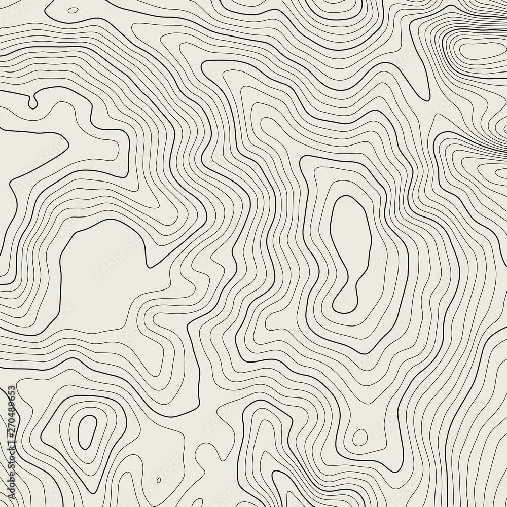 Poster topographic map lines background. abstract vector illustration. contour vector map.