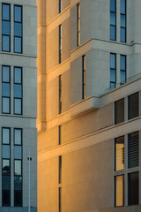 facade of a modern building with straight lines in the exterior