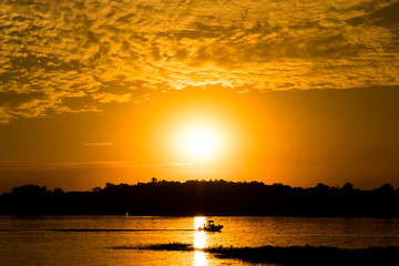 sunset over the sea