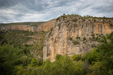 Canyon next to Chulilla town, province of Valencia, Valencian Community, Spain