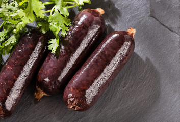 Blood sausage morcilla - Top view