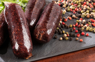Blood sausage morcilla - Top view