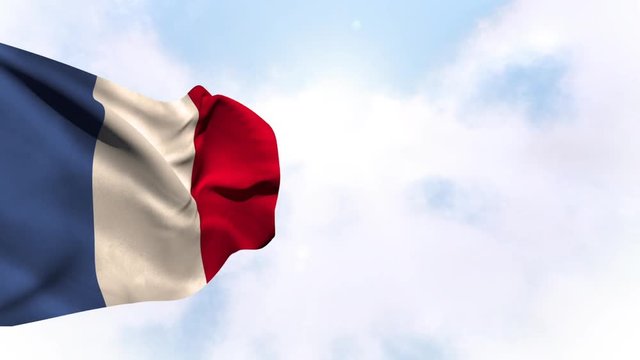 French flag in the sky
