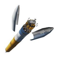 Crew Exploration Vehicle Isolated Over White Background © 3dsculptor