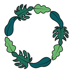 wreath leaves foliage natural white background