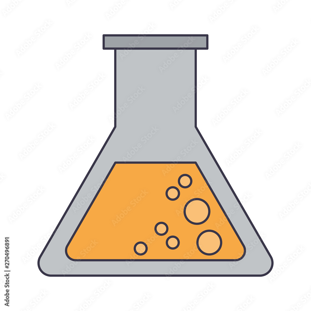 Canvas Prints Chemistry flask cartoon isolated