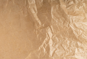 Crumpled Craft Paper Top View with Copy Space for Collages