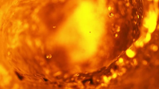 Super slow motion of pouring fuel oil in whirl shape. Filmed on high speed cinema camera, 1000 fps.