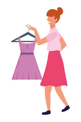 Woman shopping design vector illustration