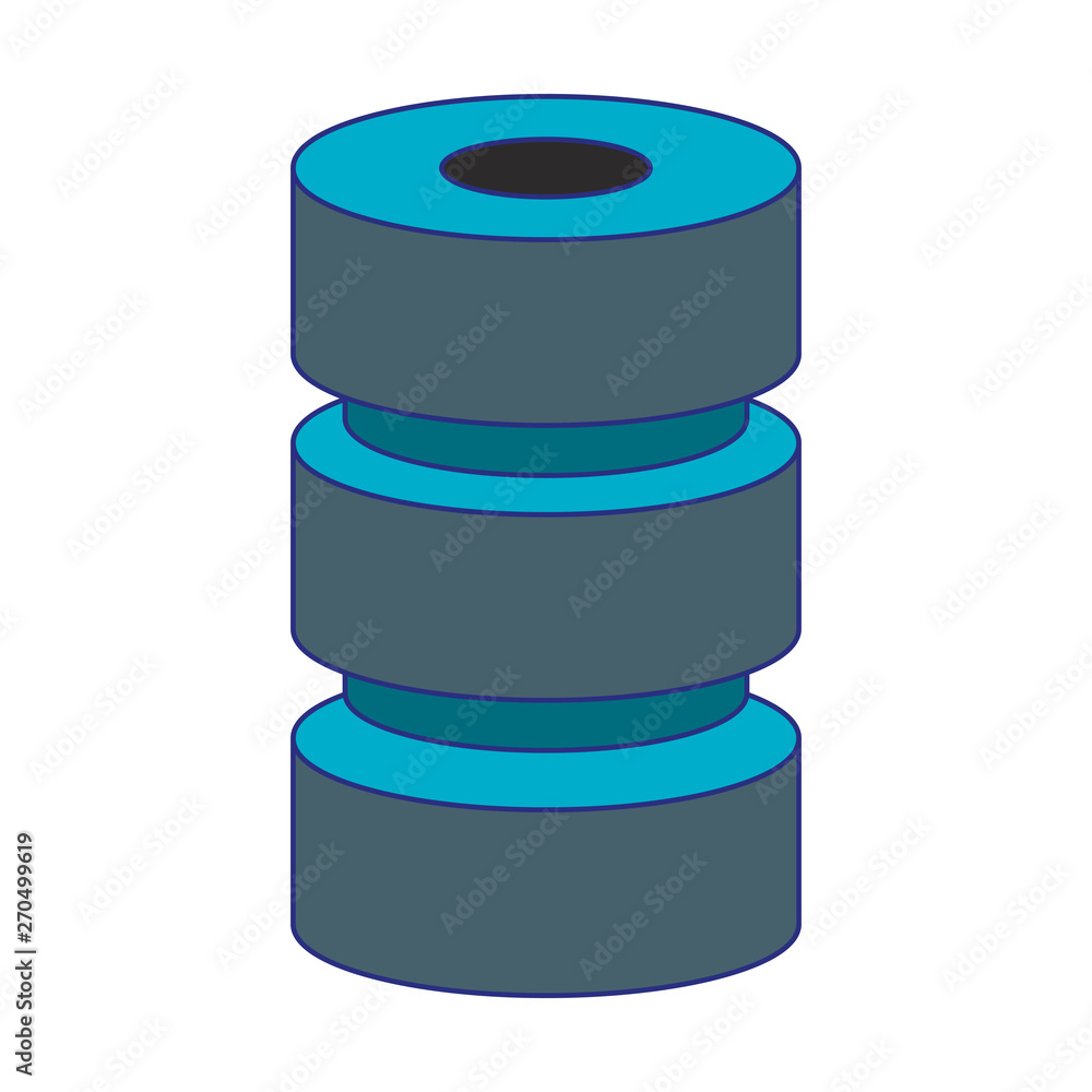 Poster disks database servers technology blue lines