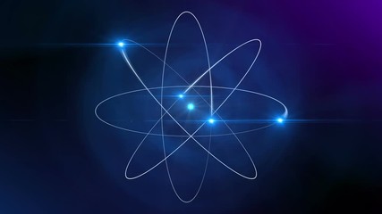 animation of atom 3d model