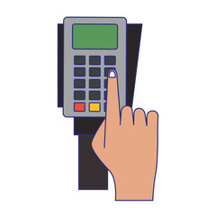Shopping and sales symbols blue lines