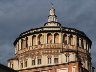Church of Santa Maria delle Grazie, in the city center of Milan. Located in the Lombardy region,...