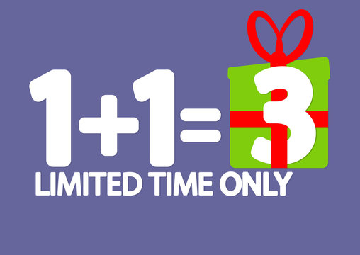 Buy 2 Get 1 Free, Mega Sale poster design template, holiday offer, Christmas deal, vector illustration