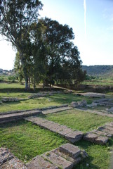 The ancient temple of goddess Artemis in the Vravrona region, Attica, Greece, June 2018.