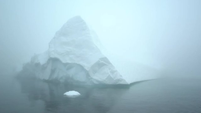 Massive iceberg on arctic ocean