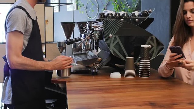 Cafe coffee shop customer interactions