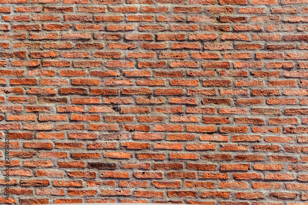 Aufkleber red brick wall texture design. empty red brick background for presentations and web design. a lot of