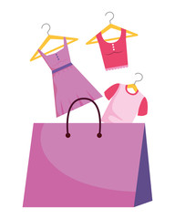Shopping bag icon vector illustration