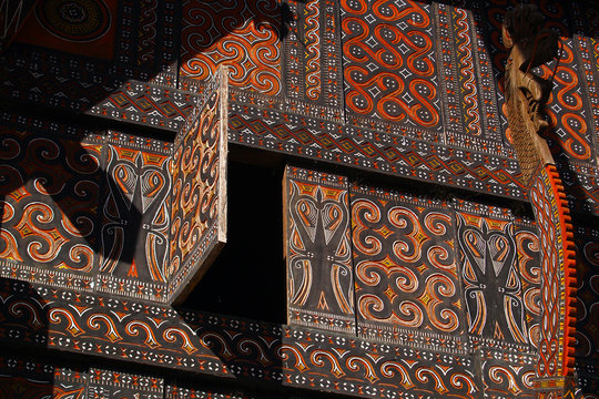 Detail of traditional Tongkonan houses,Toraja house in the south Sulawesi -Indonesia