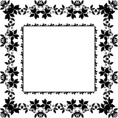 Vector illustration design wreath frame for ornate invitation card