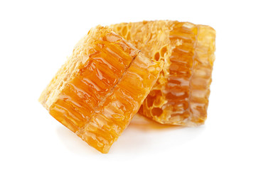 Yellow Honeycomb slice closeup