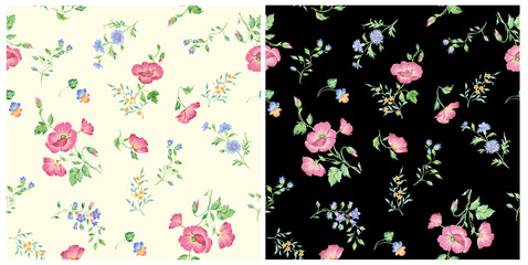 リピートできる花柄