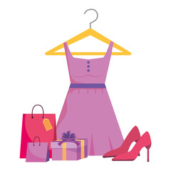 Shopping icon set vector illustration