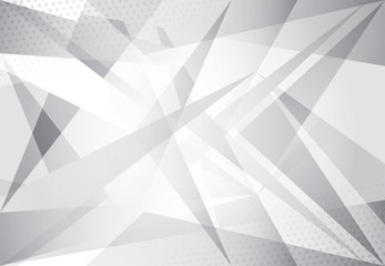 Abstract technology white and gray color modern halftone background design, White geometric texture. Vector Illustration