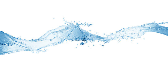 Water splash,water splash isolated on white background,blue water splash, - obrazy, fototapety, plakaty