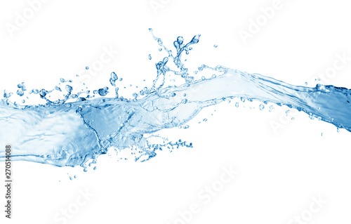 Fototapete Water Splash Water Splash Isolated On White Background Blue Water Splash Ck